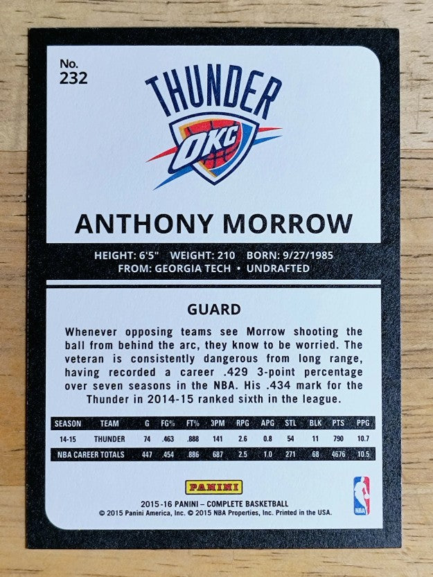 2015-16 Panini Complete #232 Anthony Morrow