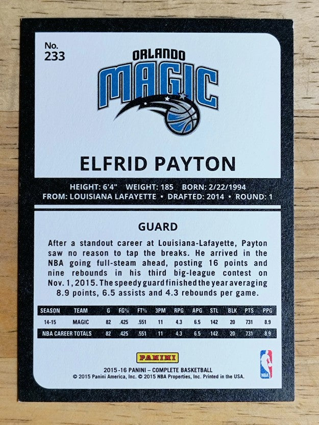 2015-16 Panini Complete #233 Elfrid Payton