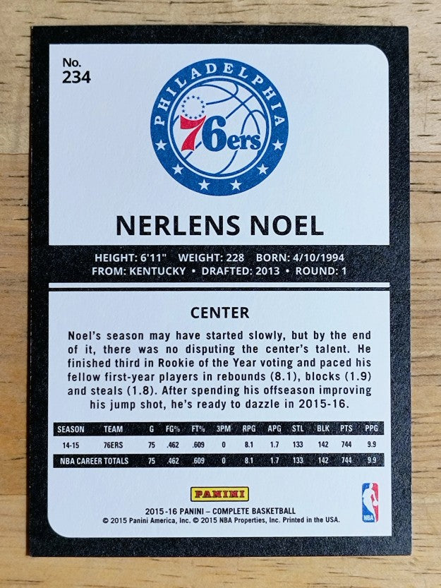 2015-16 Panini Complete #234 Nerlens Noel