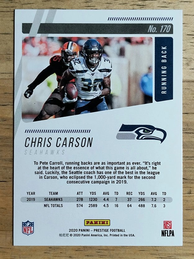 2020 Prestige #170 Chris Carson
