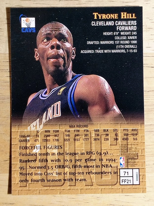 1997-98 Finest #71 Tyrone Hill B