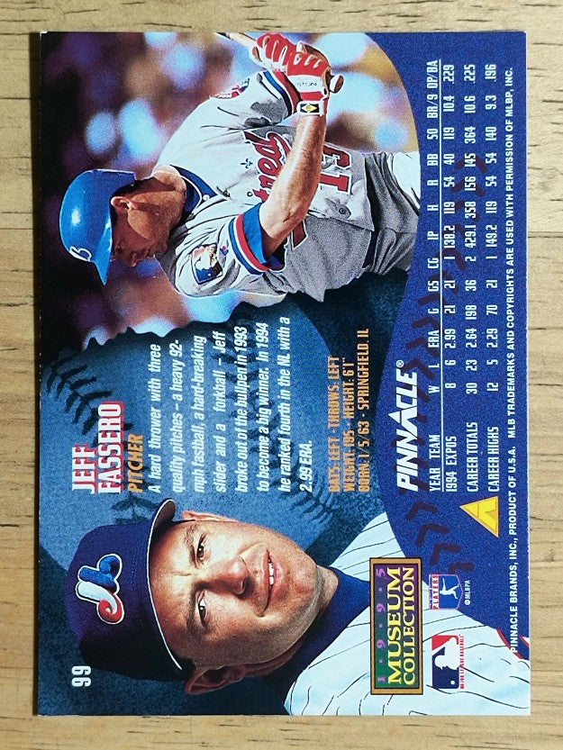 1995 Pinnacle Museum Collection #99 Jeff Fassero