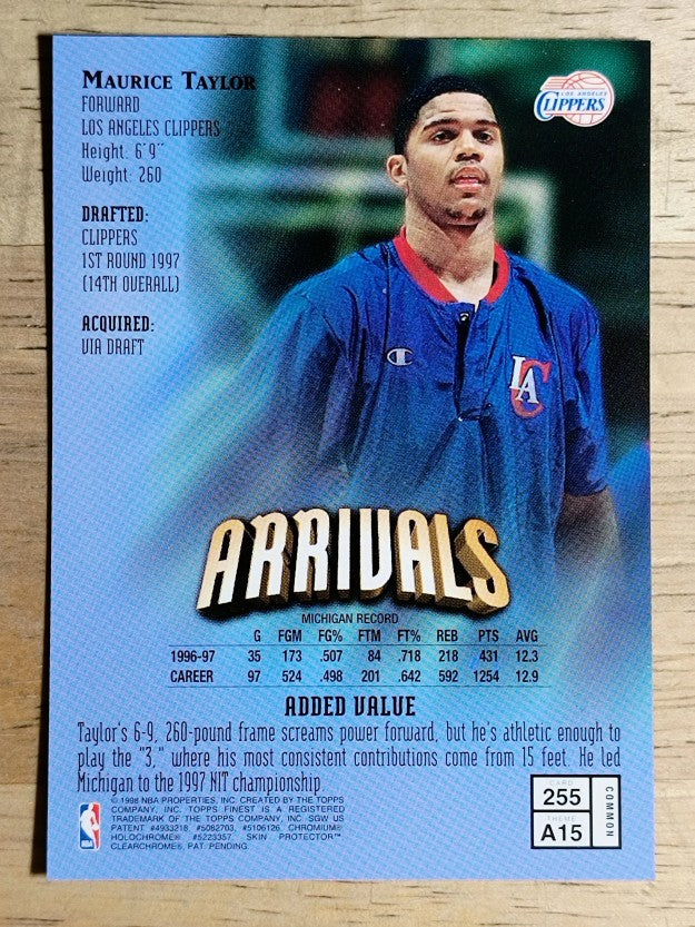 1997-98 Finest #255 Maurice Taylor B