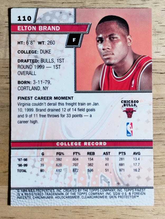 1999-00 Finest #110 Elton Brand RC (NM)