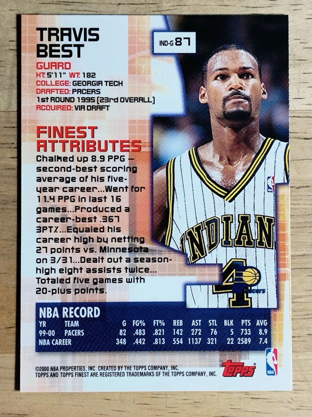 2000-01 Finest #87 Travis Best