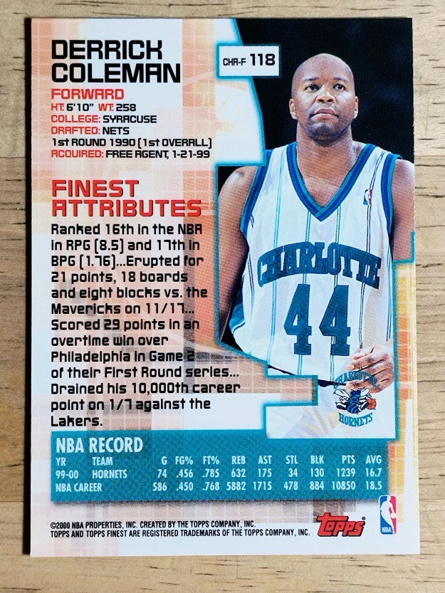 2000-01 Finest #118 Derrick Coleman