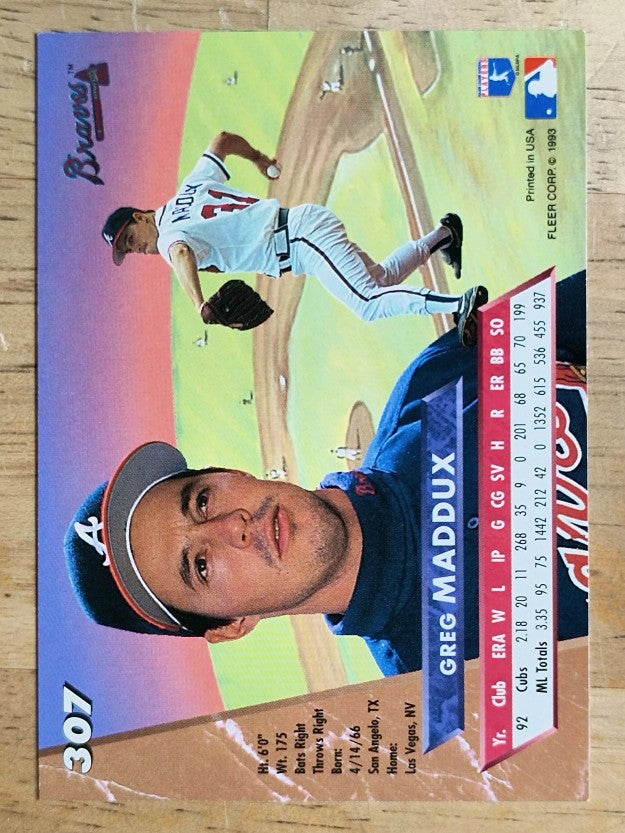 1993 Ultra #307 Greg Maddux