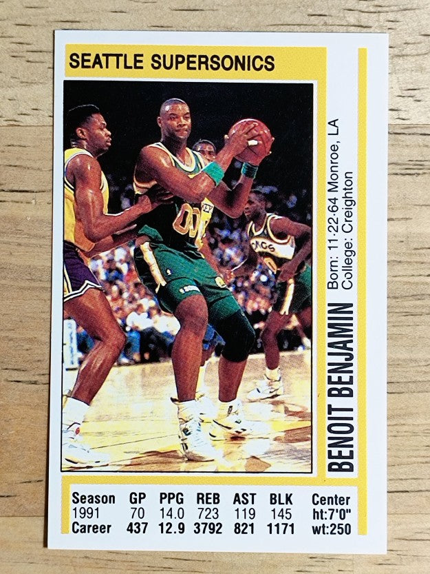 1991-92 Panini Stickers #39 Benoit Benjamin