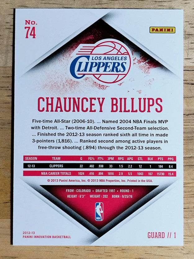 2012-13 Innovation #74 Chauncey Billups