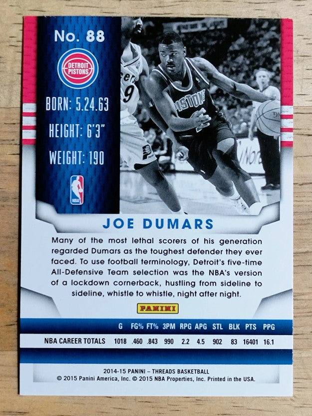 2014-15 Panini Threads #88 Joe Dumars
