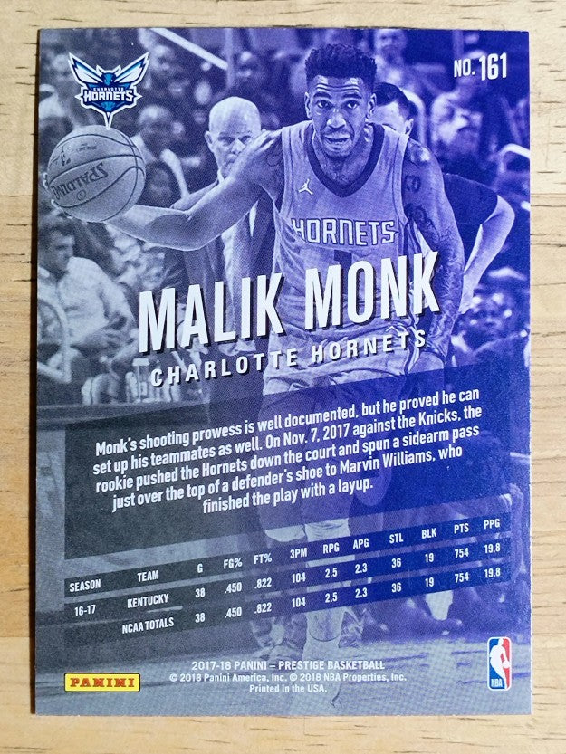 2017-18 Prestige #161 Malik Monk RC