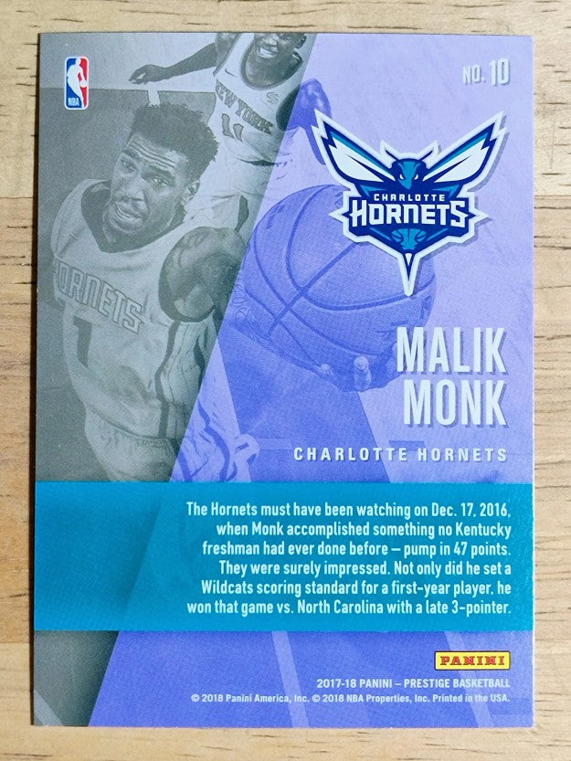 2017-18 Prestige Hardcourt Heroes #10 Malik Monk