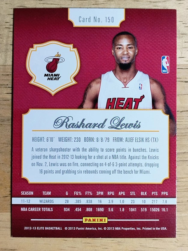 2012-13 Elite #150 Rashard Lewis