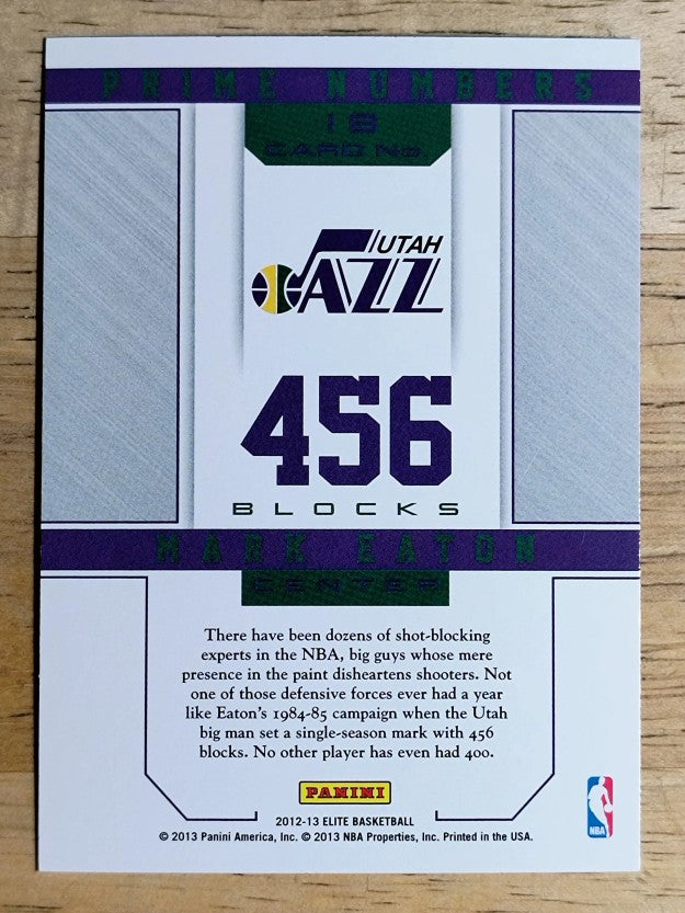 2012-13 Elite Prime Numbers #18 Mark Eaton