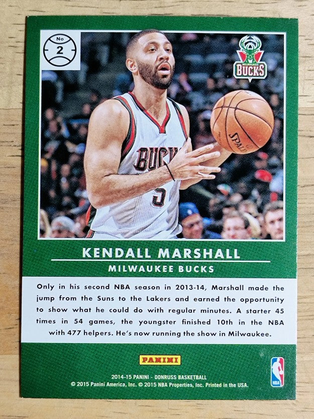 2014-15 Donruss Production Line Assists #2 Kendall Marshall