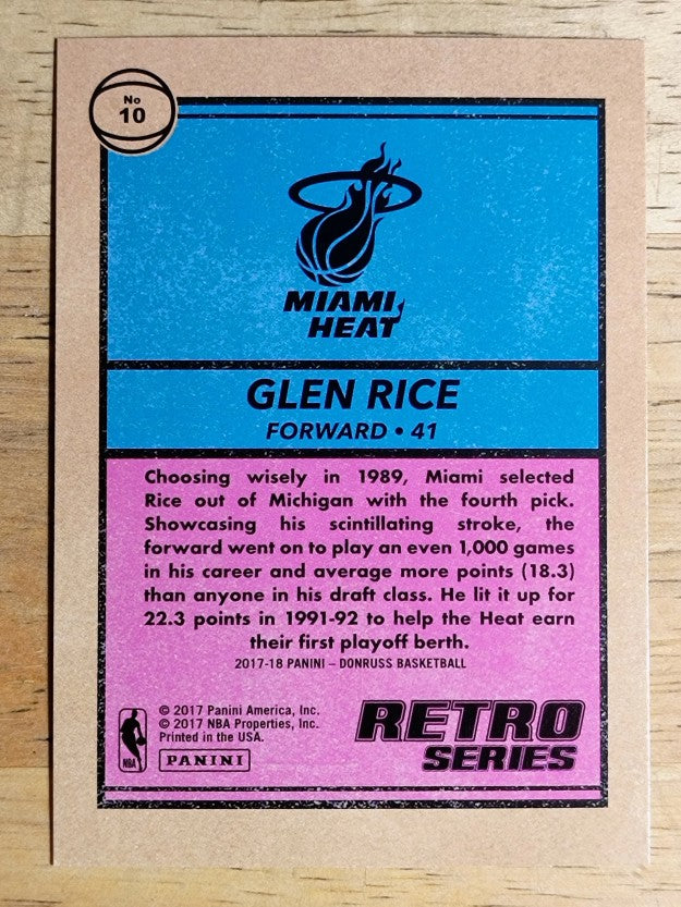 2017-18 Donruss Retro Series #10 Glen Rice