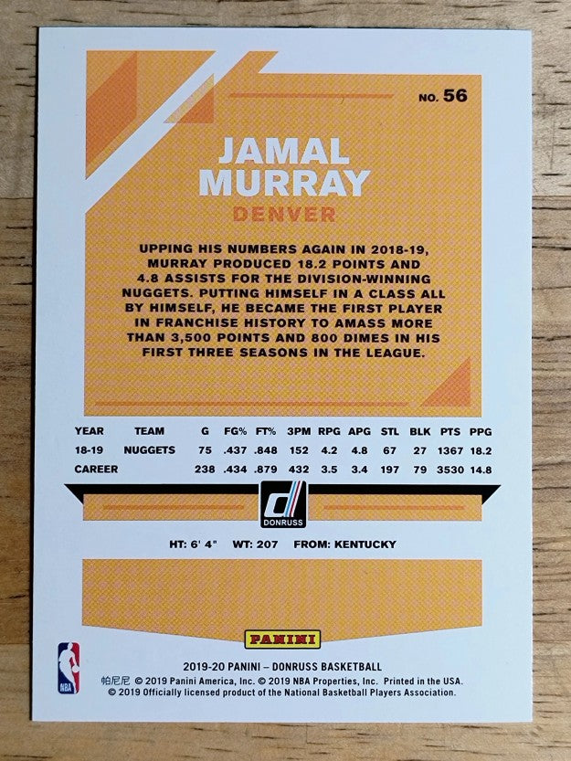 2019-20 Donruss #56 Jamal Murray