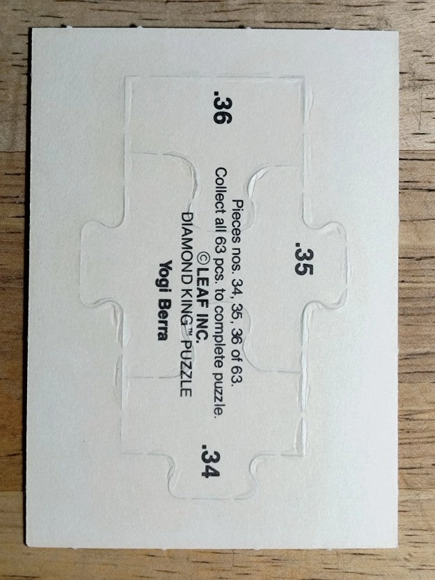 1990 Leaf Yogi Berra Puzzle #34 Berra Puzzle 34-36