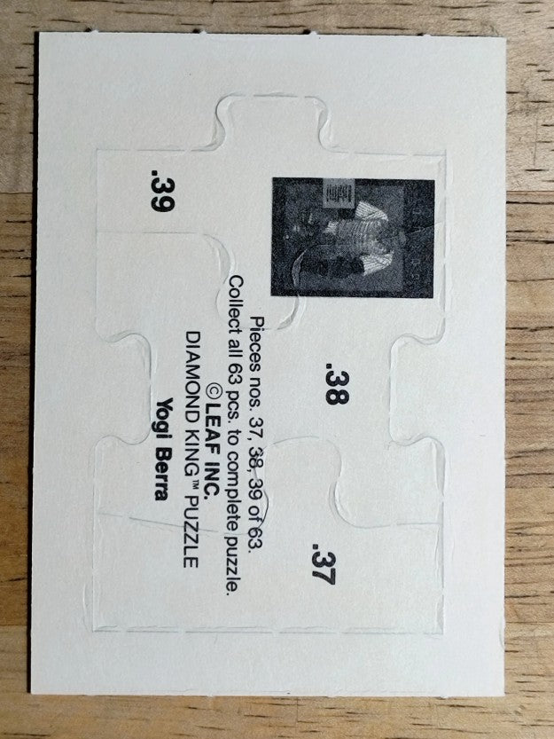 1990 Leaf Yogi Berra Puzzle #37 Berra Puzzle 37-39
