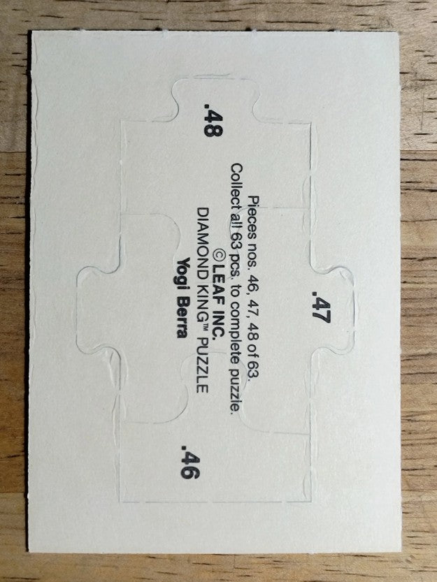 1990 Leaf Yogi Berra Puzzle #46 Berra Puzzle 46-48