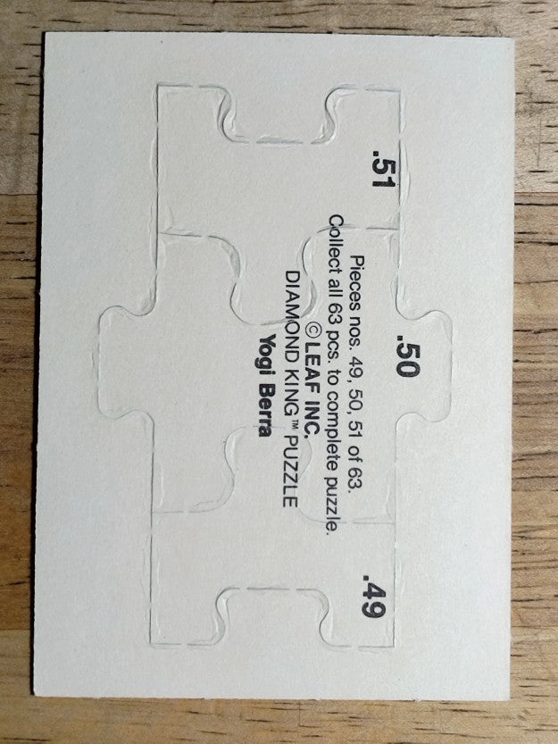 1990 Leaf Yogi Berra Puzzle #49 Berra Puzzle 49-51