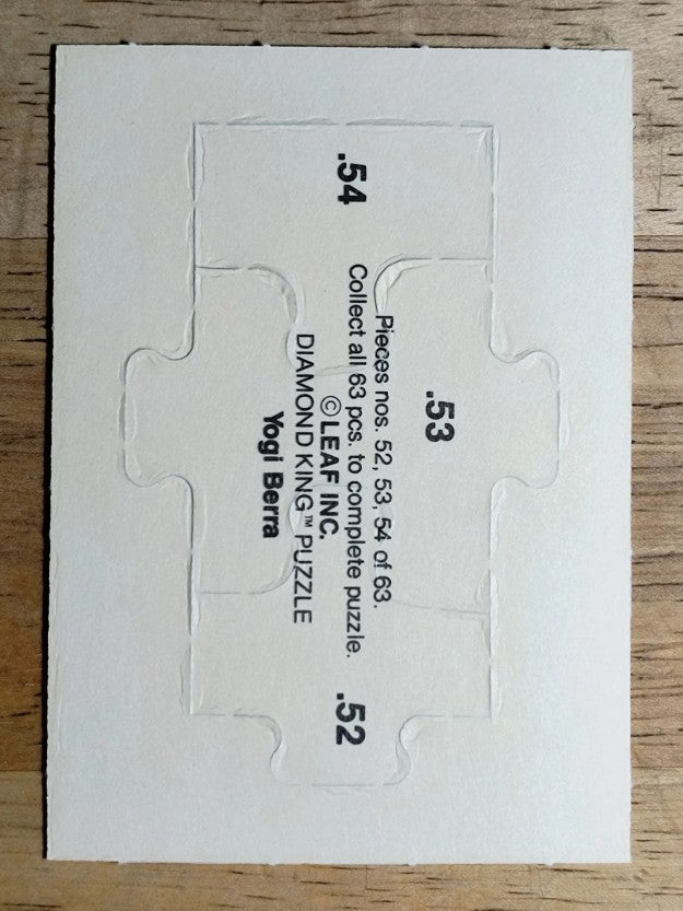 1990 Leaf Yogi Berra Puzzle #52 Berra Puzzle 52-54
