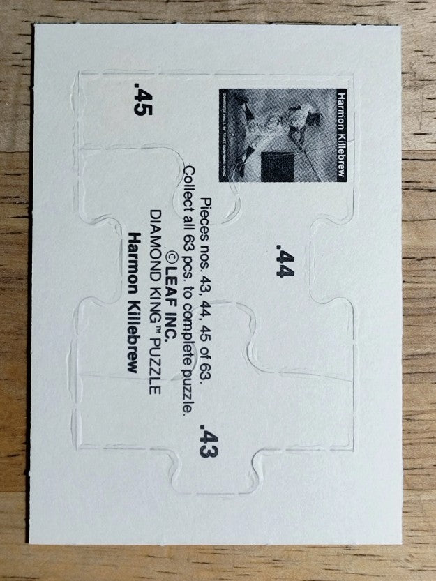 1991 Donruss Harmon Killebrew Puzzle #43 Killebrew Puzzle 43-45