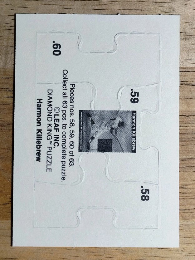 1991 Donruss Harmon Killebrew Puzzle #58 Killebrew Puzzle 58-60