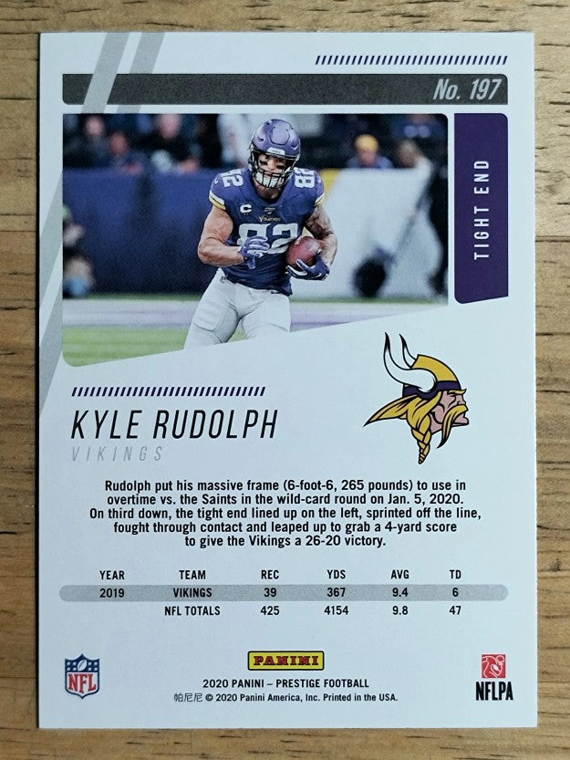 2020 Prestige #197 Kyle Rudolph