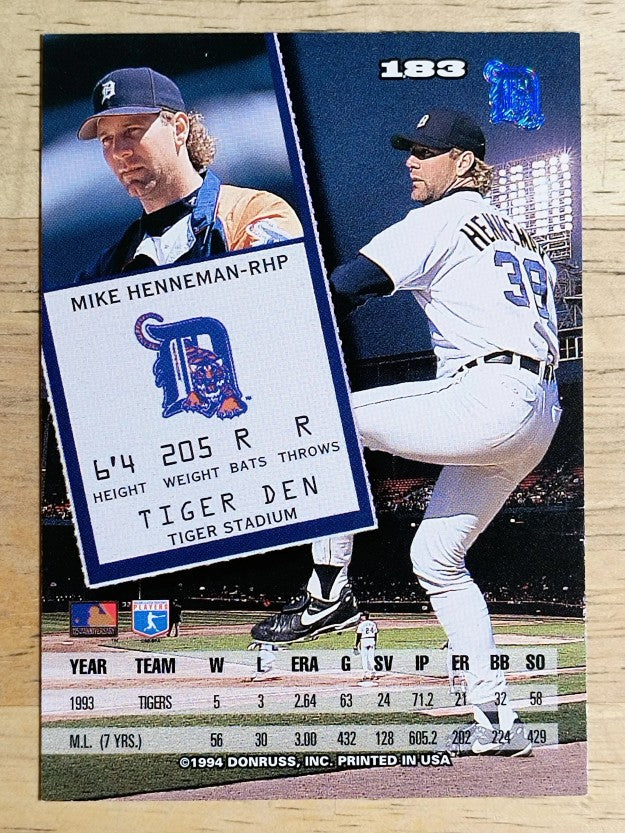 1994 Leaf #183 Mike Henneman