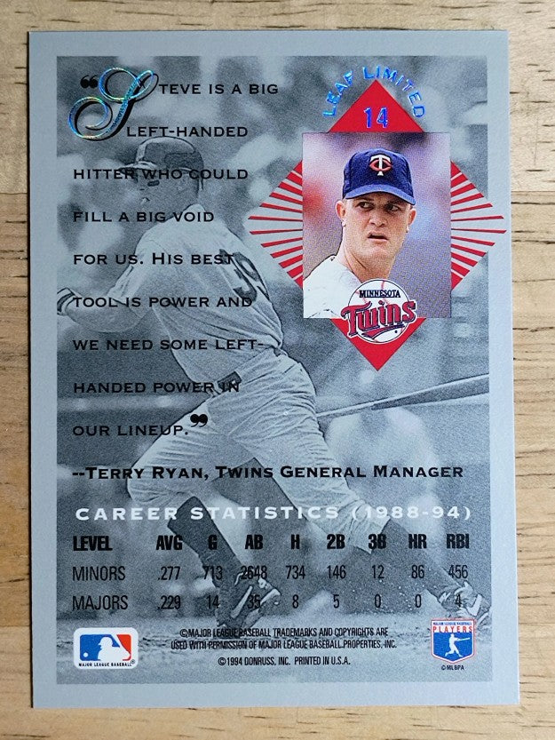 1994 Leaf Limited Rookies #14 Steve Dunn