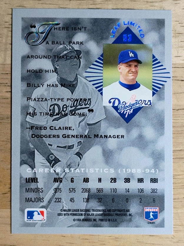 1994 Leaf Limited Rookies #53 Billy Ashley