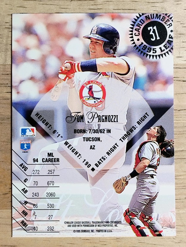 1995 Leaf #31 Tom Pagnozzi