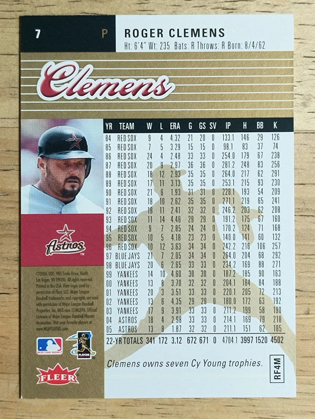 2006 Ultra Gold Medallion #7 Roger Clemens