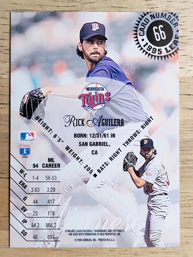1995 Leaf #66 Rick Aguilera