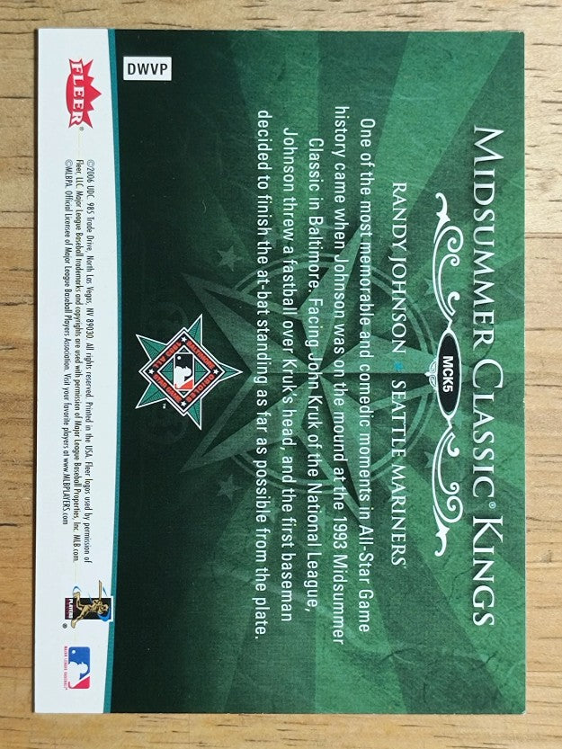 2006 Ultra Midsummer Classic Kings #MCK5 Randy Johnson