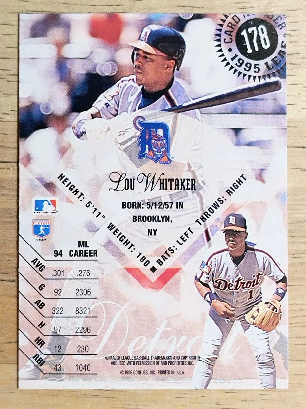 1995 Leaf #178 Lou Whitaker