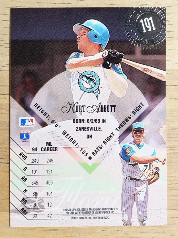 1995 Leaf #191 Kurt Abbott