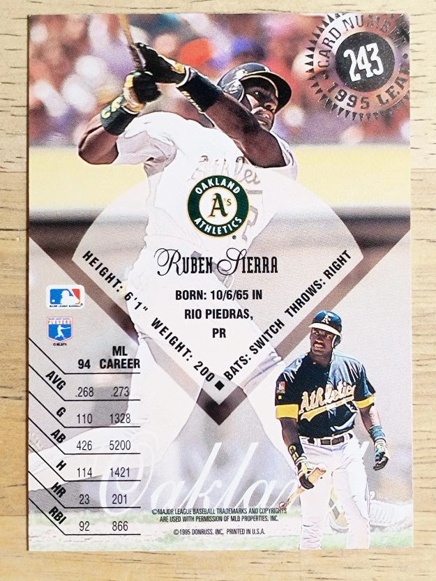 1995 Leaf #243 Ruben Sierra