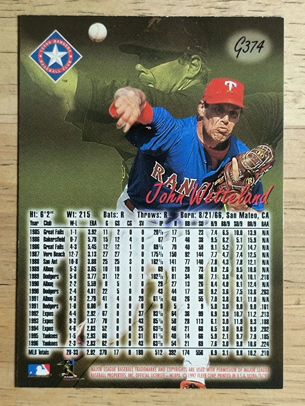 1997 Ultra Gold Medallion #374 John Wetteland
