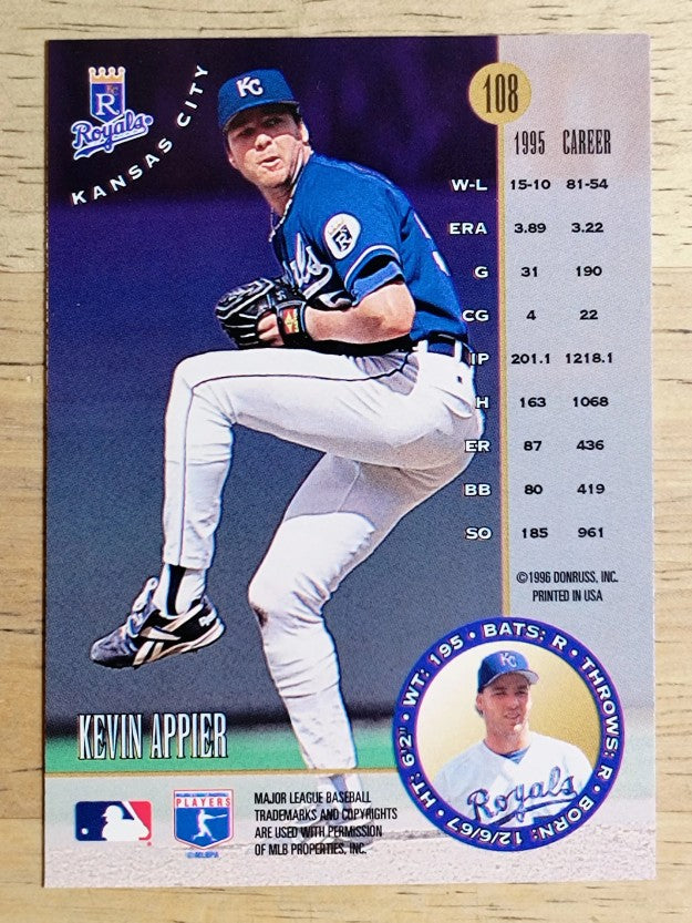1996 Leaf #108 Kevin Appier