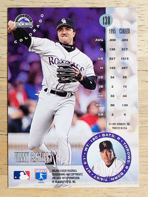 1996 Leaf #138 Vinny Castilla