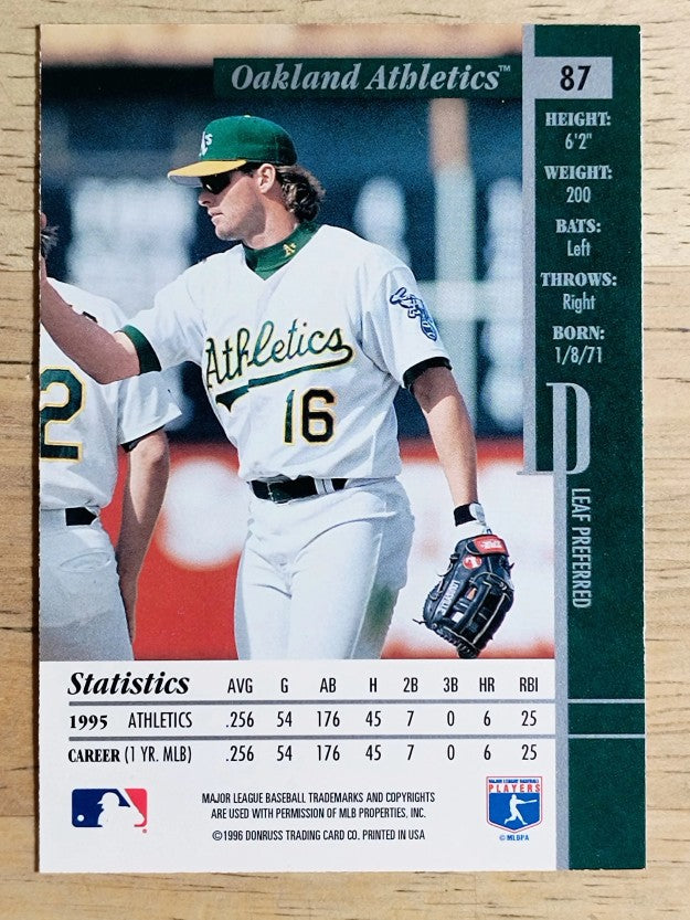 1996 Leaf Preferred #87 Jason Giambi