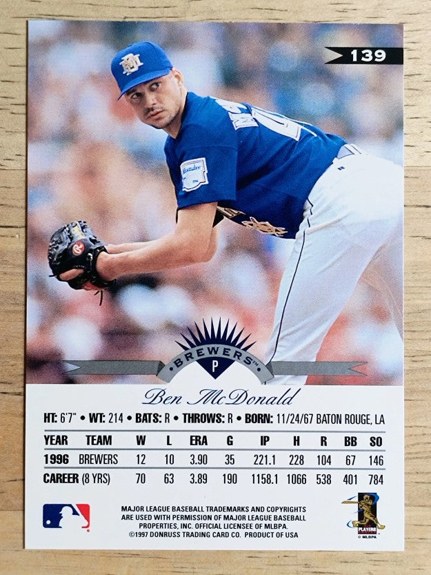 1997 Leaf #139 Ben McDonald