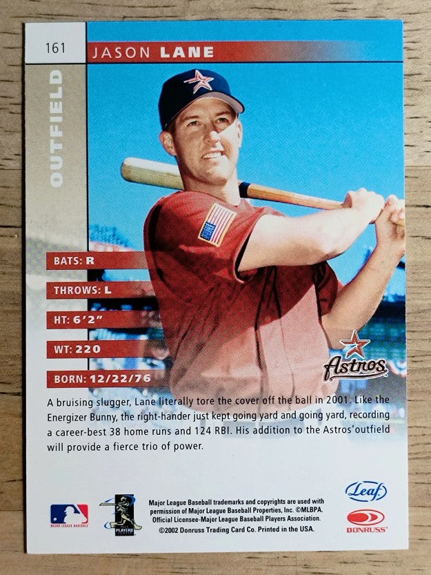 2002 Leaf #161 Jason Lane ROO (NM)