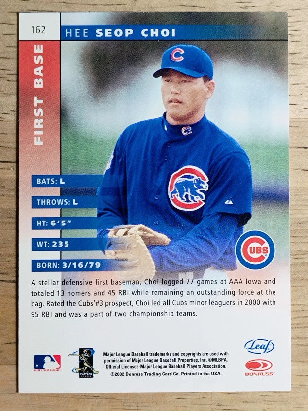 2002 Leaf #162 Hee Seop Choi ROO (EXMT)