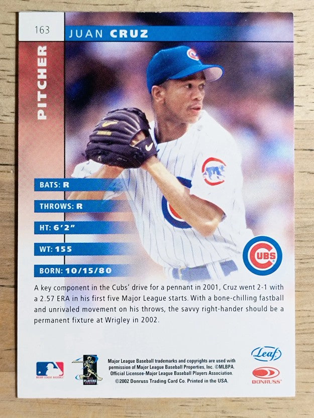 2002 Leaf #163 Juan Cruz ROO (EXMT)