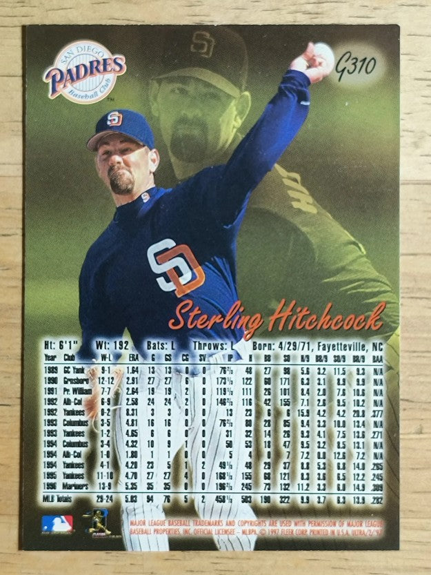 1997 Ultra Gold Medallion #310 Sterling Hitchcock