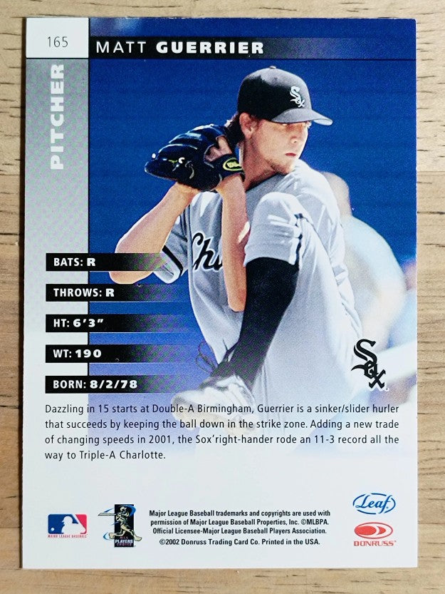 2002 Leaf #165 Matt Guerrier ROO (NM)