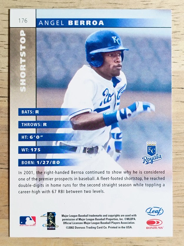 2002 Leaf #176 Angel Berroa ROO (NM)